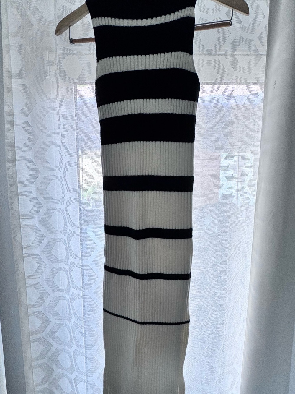 Lulu's Black and White Striped Maxi Dress